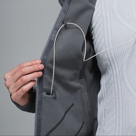 Lululemon Gray Jacket with a hoodie inside of zipper in case it rains on you - Picture 13 of 17